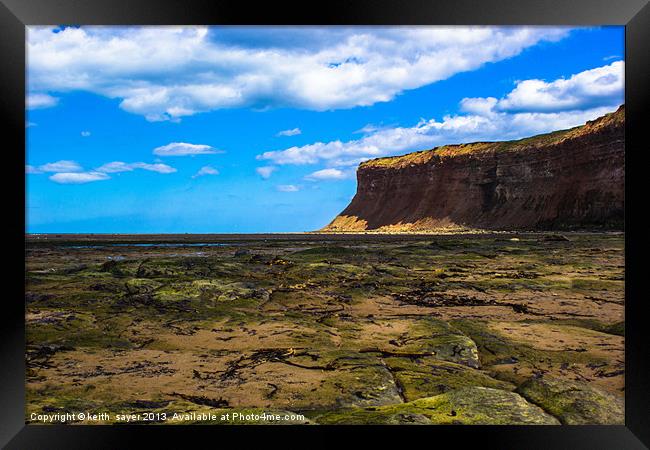 Huntcliff Saltburn-by-the-sea Framed Print by keith sayer