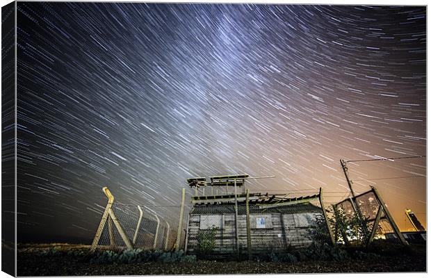 Dungeness Star Trail Canvas Print by jordan whipps