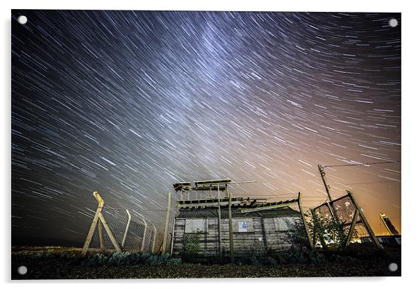 Dungeness Star Trail Acrylic by jordan whipps