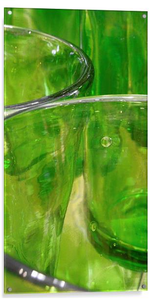 green glasses Acrylic by Heather Newton