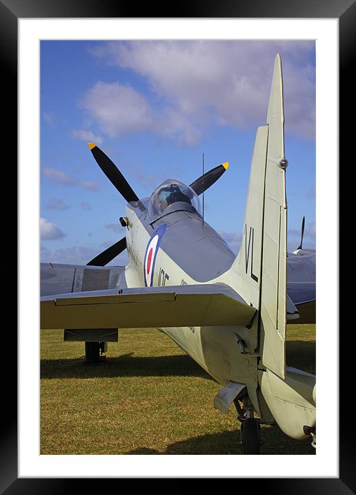 Supermarine Seafire VL105 Framed Mounted Print by Oxon Images