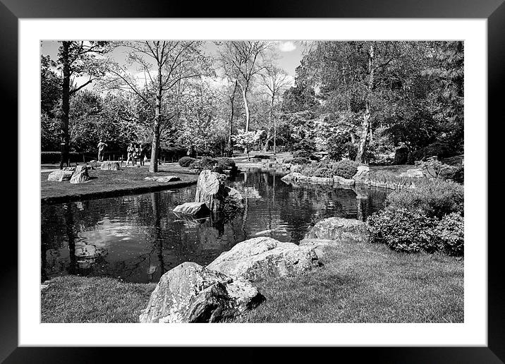 Kyoto water Garden Framed Mounted Print by Dean Messenger