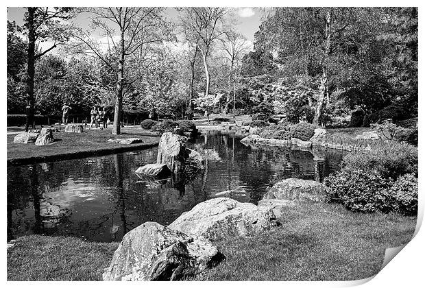 Kyoto water Garden Print by Dean Messenger