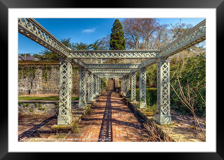 Garden Path Framed Mounted Print by Adrian Evans