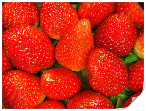 Strawberrys Print by Dave Watson
