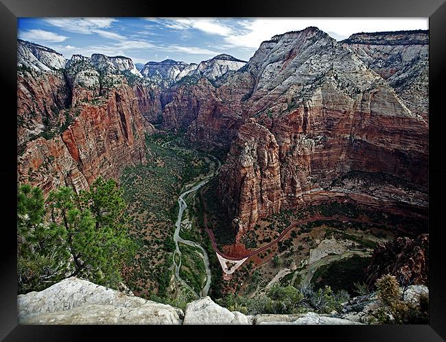 Angels Landing Framed Print by jordan whipps