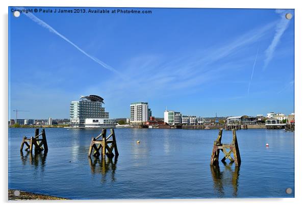 Cardiff Bay Acrylic by Paula J James