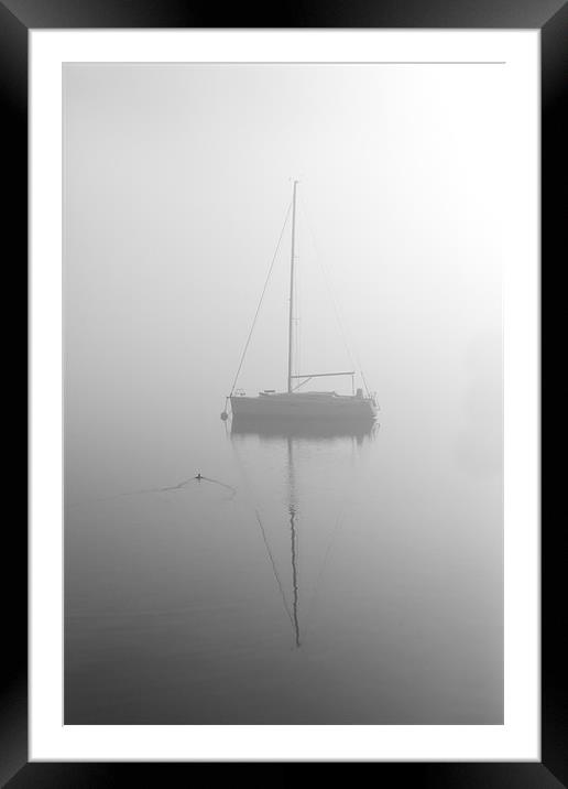 Duck below the mist Framed Mounted Print by Gary Finnigan