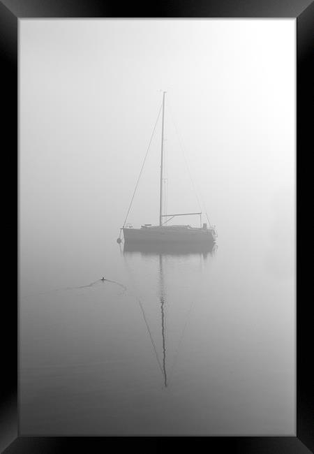 Duck below the mist Framed Print by Gary Finnigan
