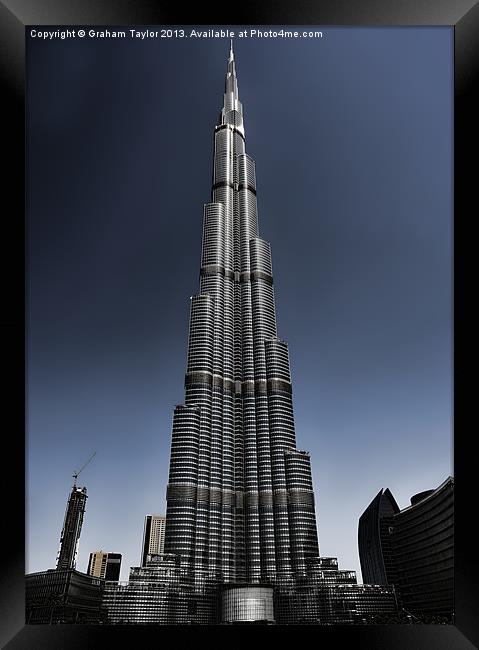 Towering Majesty of Burj Khalifa Framed Print by Graham Taylor