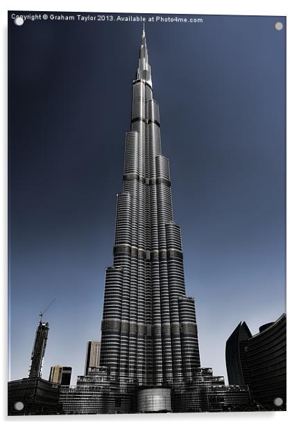Towering Majesty of Burj Khalifa Acrylic by Graham Taylor