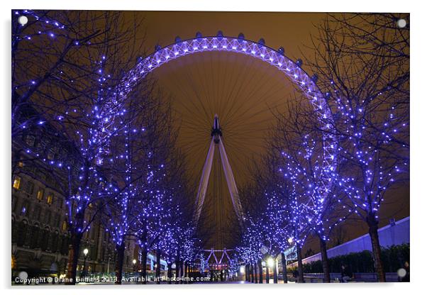 The London Eye Acrylic by Diane Griffiths