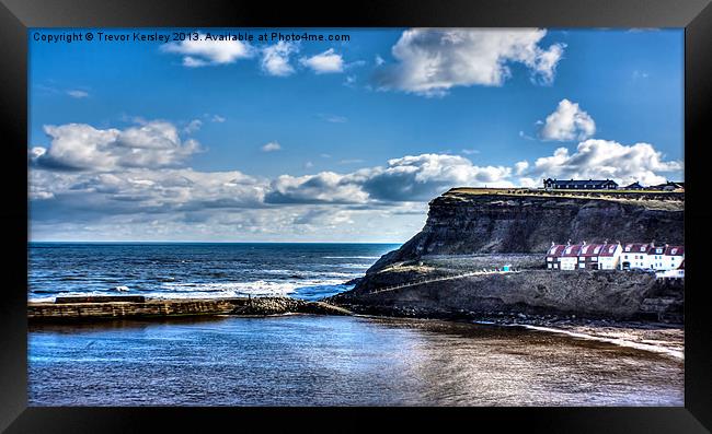Whitby Harbour View Framed Print by Trevor Kersley RIP