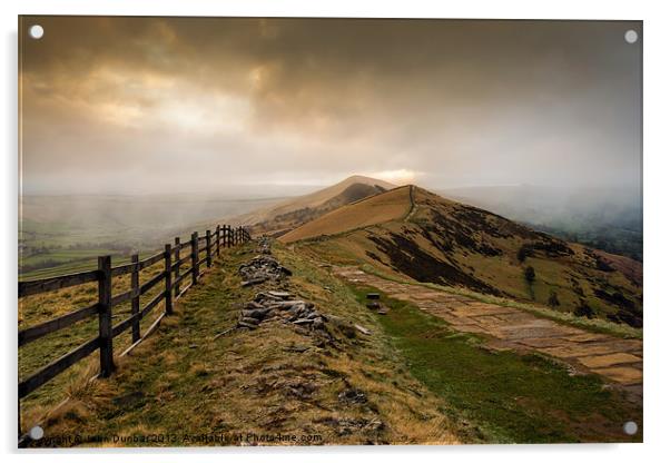 Path from Mam tor Acrylic by John Dunbar