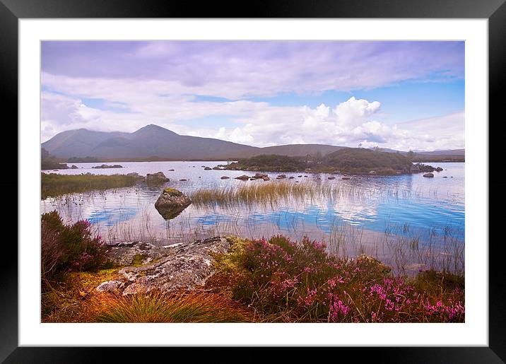 Colorful World of Rannoch Moor. Scotland Framed Mounted Print by Jenny Rainbow