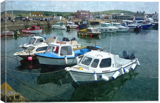 West Bay harbour 4 Canvas Print by Paula Palmer canvas