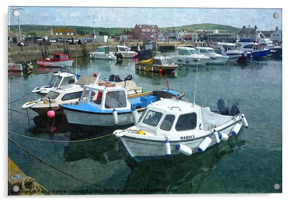 West Bay harbour 4 Acrylic by Paula Palmer canvas