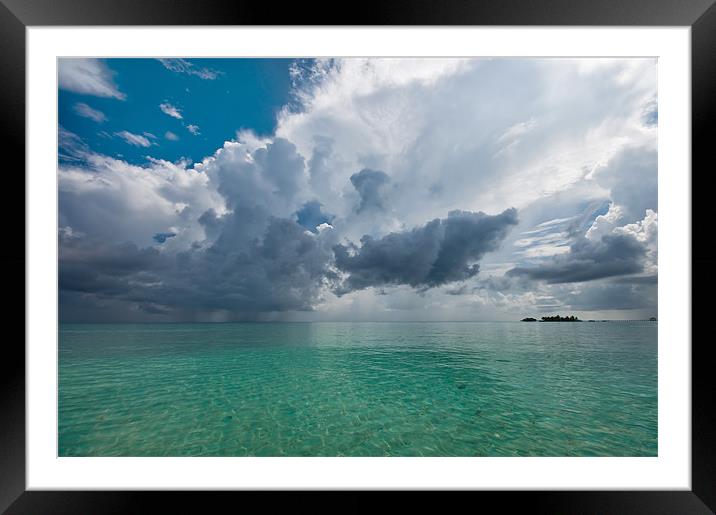 Get Lost. Maldivian Scenery Framed Mounted Print by Jenny Rainbow