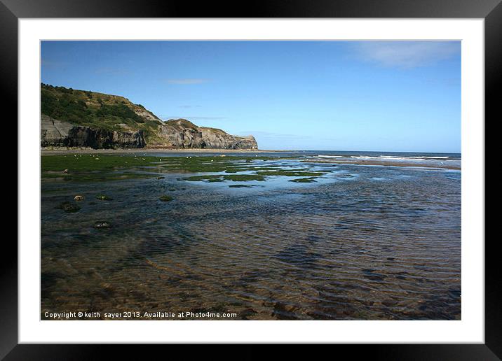Sandsend Ripples Framed Mounted Print by keith sayer