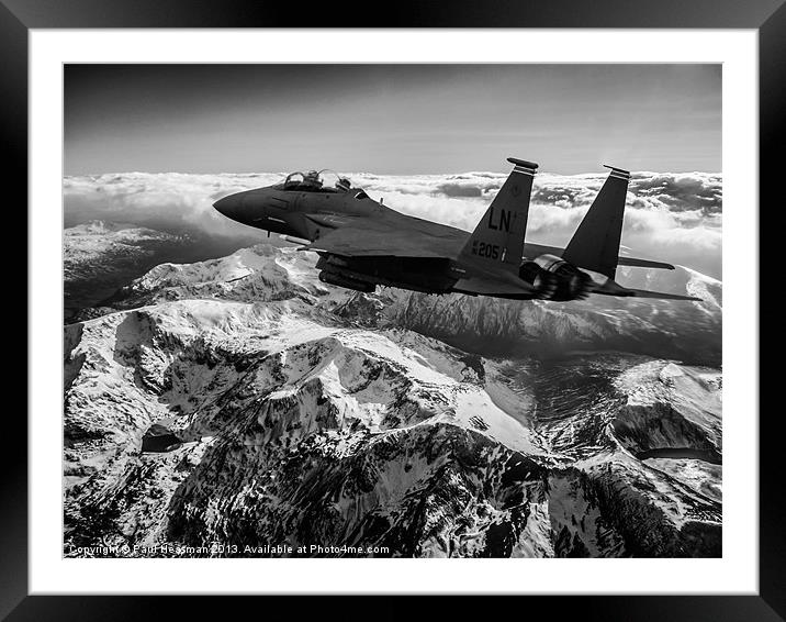 F-15E Strike Eagle Framed Mounted Print by P H