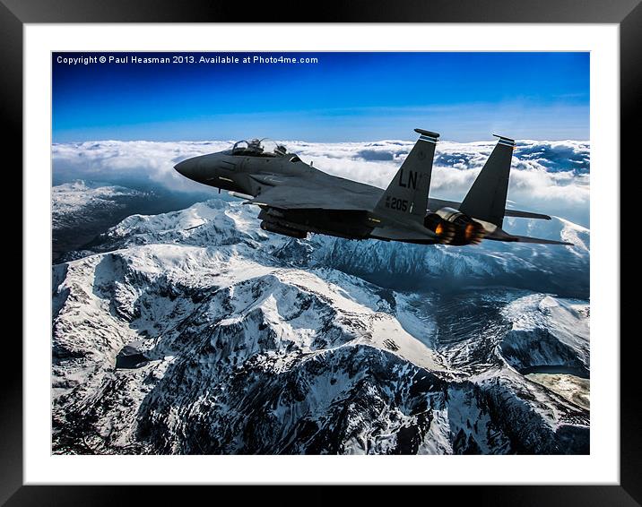 F-15E Strike Eagle Framed Mounted Print by P H