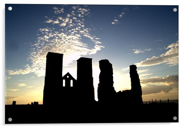 Reculver Silhouette Acrylic by Tracy Hughes