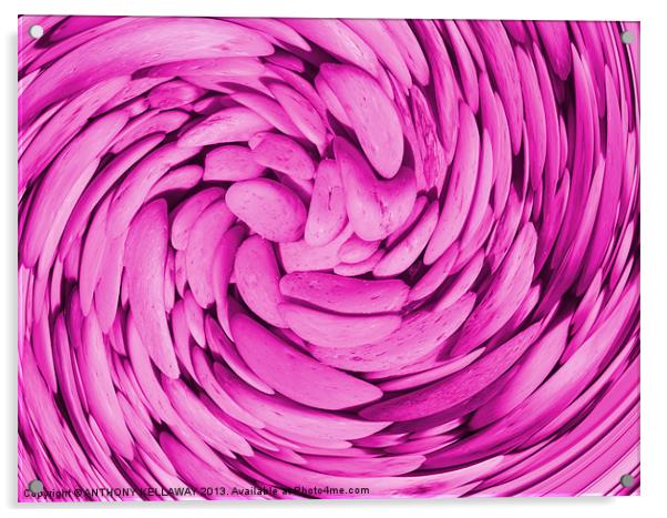 LILAC PEBBLE SWIRL ABSTRACT Acrylic by Anthony Kellaway