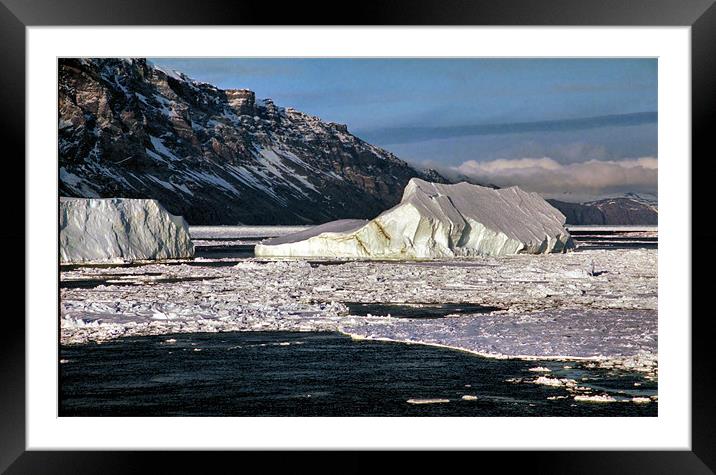 Icebergs Ross Sea Antarctica Framed Mounted Print by Carole-Anne Fooks