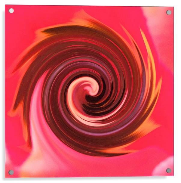 Red Swirl Acrylic by carin severn