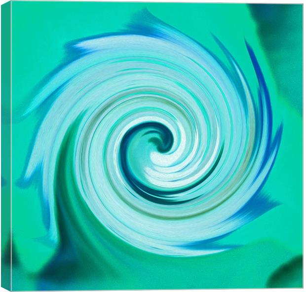 blue swirl Canvas Print by carin severn
