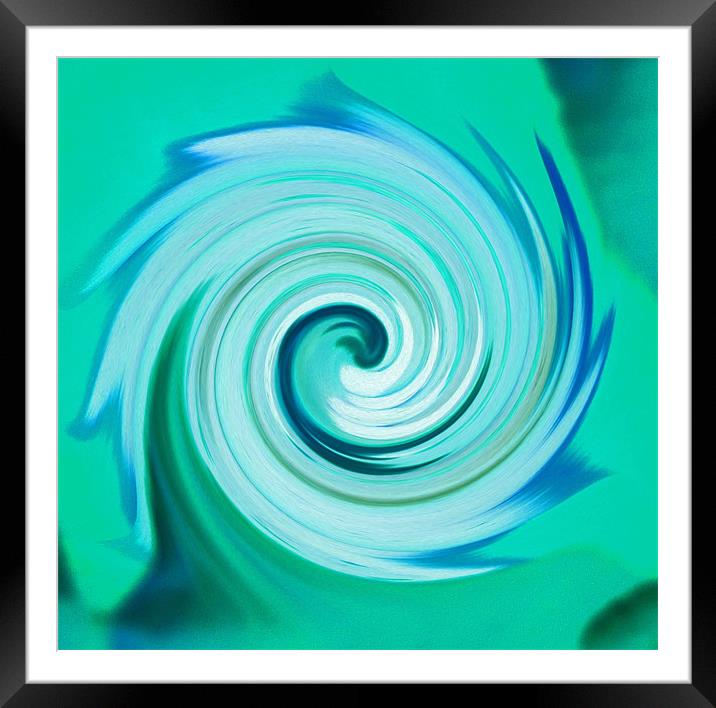 blue swirl Framed Mounted Print by carin severn