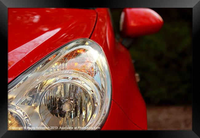 Headlight Framed Print by Henry Anderson