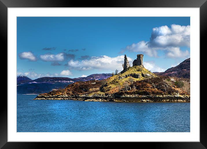 Castle Moil, Kyleakin, Scotland. Framed Mounted Print by David Hare