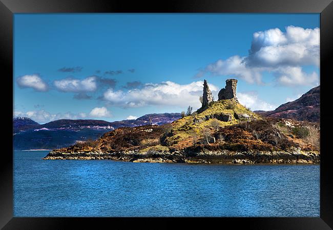 Castle Moil, Kyleakin, Scotland. Framed Print by David Hare