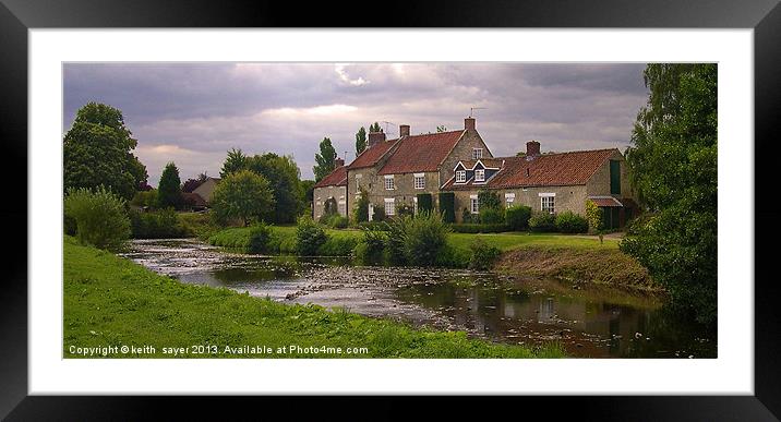 By The Stream Framed Mounted Print by keith sayer
