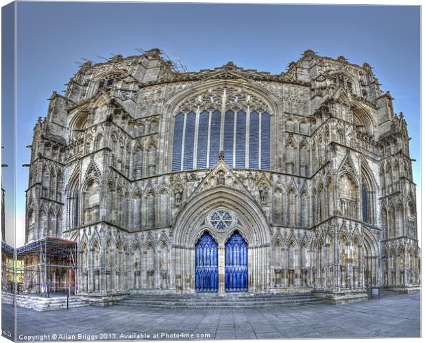 York Minster Distorted Canvas Print by Allan Briggs