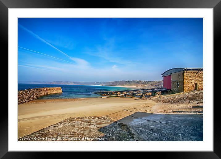 Low tide at Sennen Cove 2 Framed Mounted Print by Chris Thaxter