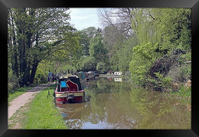 Narrowboats on Oxford Canal Framed Print by Tony Murtagh