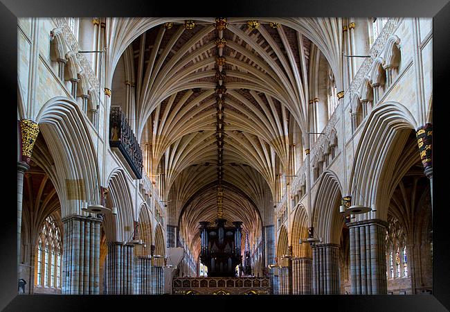 Exeter Cathedral Framed Print by David Hare