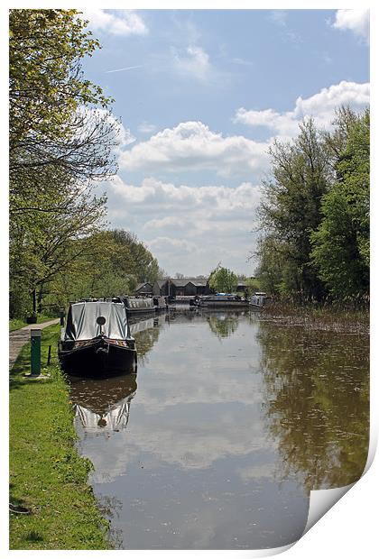 Clouds Reflected in Canal Print by Tony Murtagh