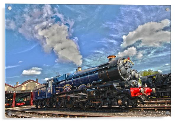 King Edward II Steam Train Acrylic by Oxon Images