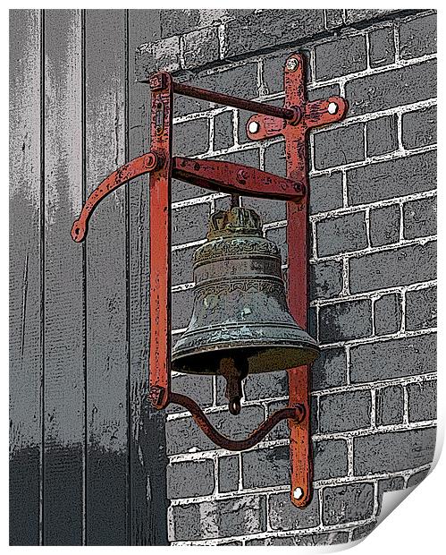 The Old Fire Bell Print by Bill Simpson