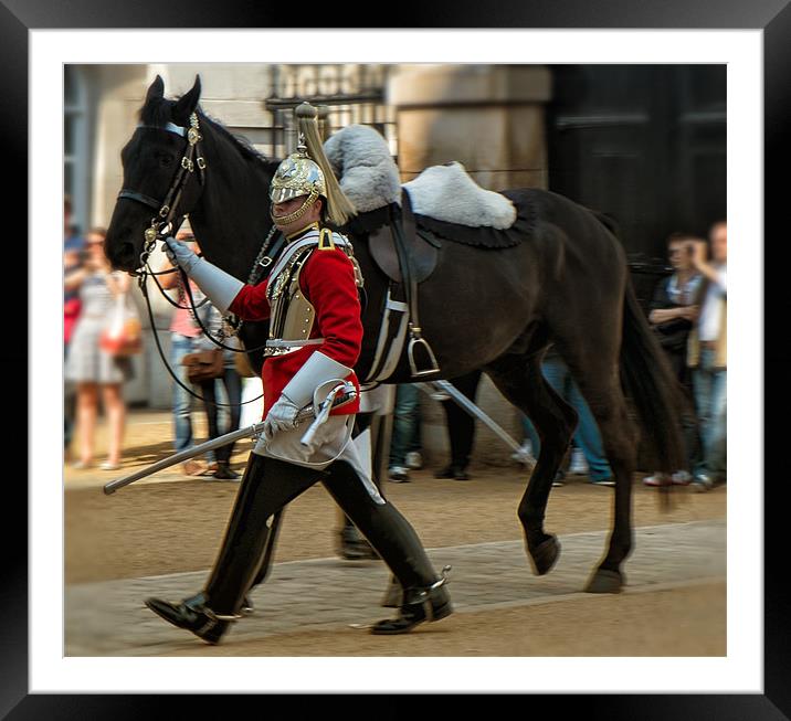 Horse and Guard Framed Mounted Print by Dean Messenger