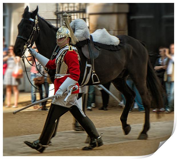 Horse and Guard Print by Dean Messenger