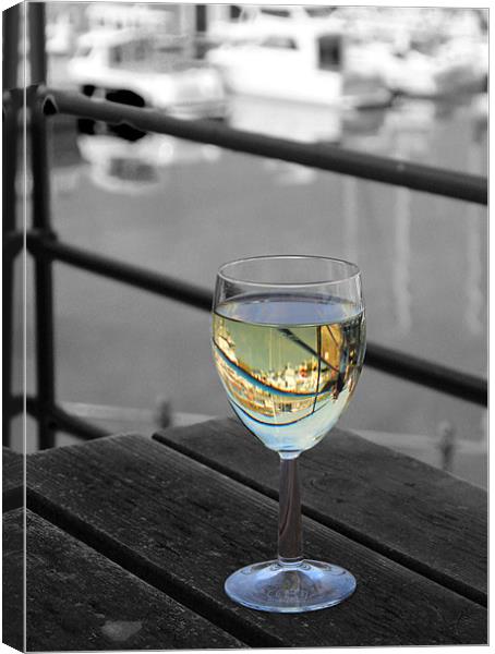 Boozy Reflections Canvas Print by HELEN PARKER