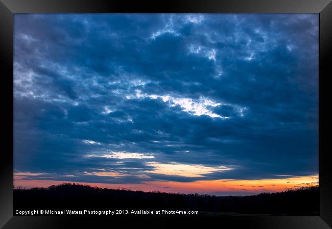 Spring Sunset Framed Print by Michael Waters Photography