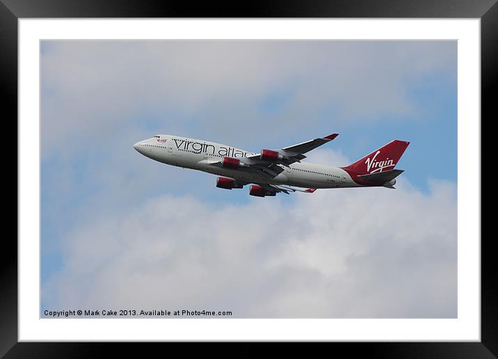 747 Outbound Framed Mounted Print by Mark Cake