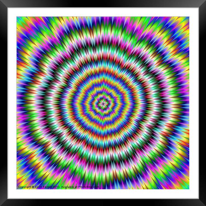 eye boggling psychedelic Framed Mounted Print by Colin Forrest