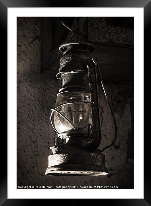 The old Oil lamp Framed Mounted Print by Paul Holman Photography