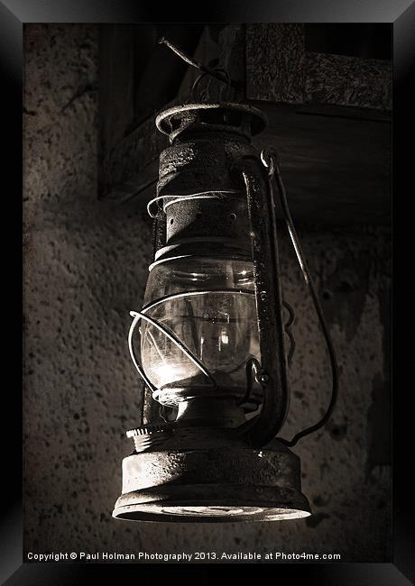 The old Oil lamp Framed Print by Paul Holman Photography